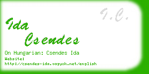 ida csendes business card
